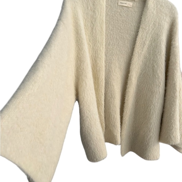 Sleeping on Snow Anthropology cardigan open front Kimono cozy soft Ivory W OS - Picture 5 of 9